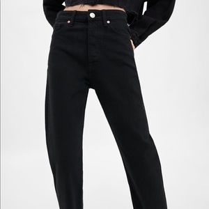 Zara HI-RISE STRAIGHT LEG JEANS